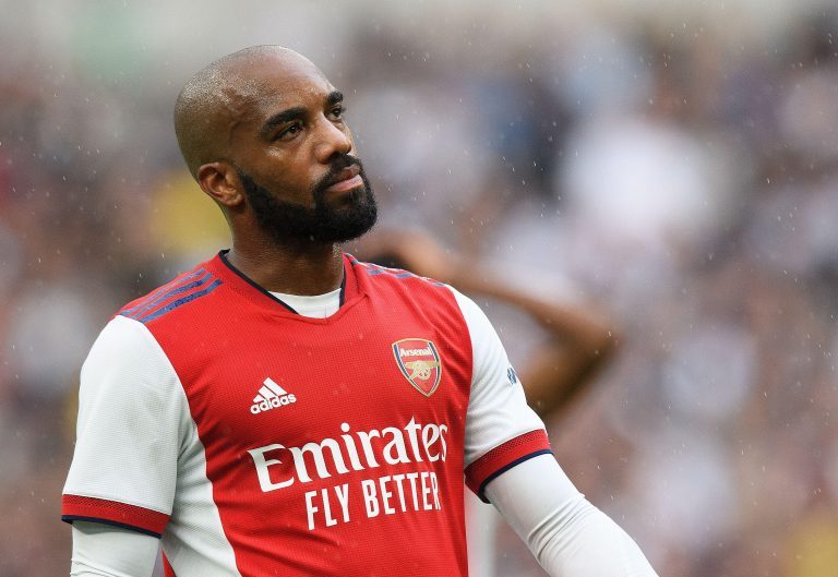 London, UK. 04th Aug, 2021. 08 August 2021 -Tottenham Hotspur V Arsenal - Pre Season Friendly - Tottenham Hotspur Stadium Alexandre Lacazette during the match against Tottenham Hotspur. Picture Credit : Credit: Mark Pain/Alamy Live News London, UK. 04th Aug, 2021. 08 August 2021 -Tottenham Hotspur V Arsenal - Pre Season Friendly - Tottenham Hotspur Stadium Alexandre Lacazette during the match against Tottenham Hotspur. Picture Credit : Credit: Mark Pain/Alamy Live News