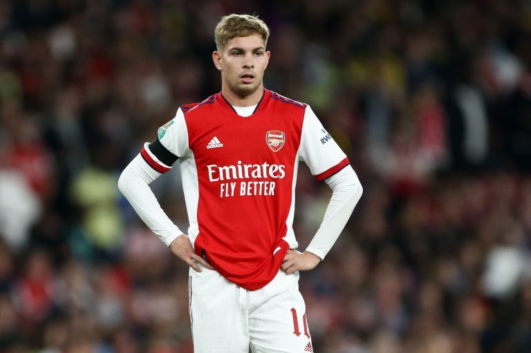 London, UK. 22nd Sep, 2021. Emile Smith Rowe #10 of Arsenal in London, United Kingdom on 9/22/2021. (Photo by Arron Gent/News Images/Sipa USA) Credit: Sipa USA/Alamy Live News