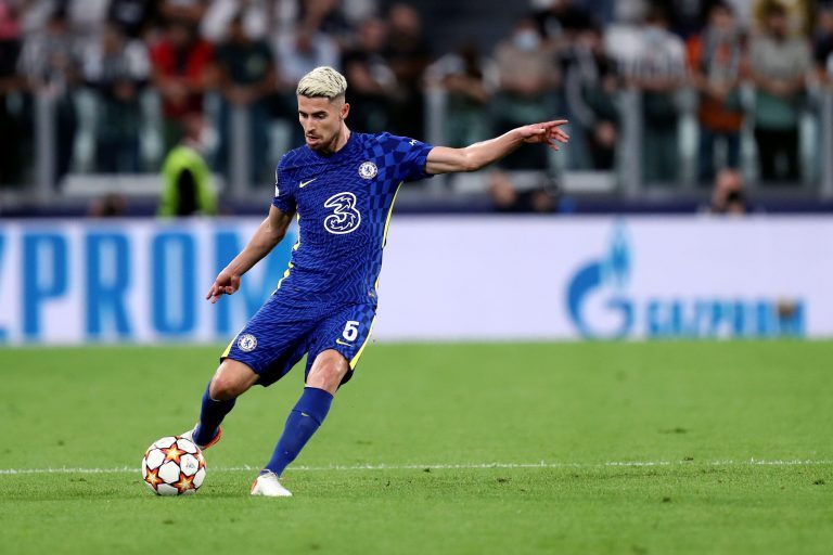 Jorge Luiz Jorginho of Chelsea Fc in action during the Uefa Champions League Group H match between Juventus Fc and Chelsea Fc . Jorge Luiz Jorginho of Chelsea Fc in action during the Uefa Champions League Group H match between Juventus Fc and Chelsea Fc .