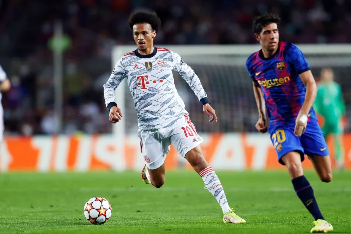 Barcelona, Spain. Credit: D. 14th Sep, 2021. Leroy Sane (Bayern) Football/Soccer : UEFA Champions League Group E match between FC Barcelona 0-3 FC Bayern Munchen at Camp Nou stadium in Barcelona, Spain. Credit: D .Nakashima/AFLO/Alamy Live News Bayern München Barcelona live stream