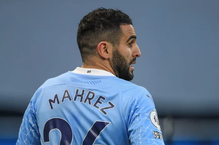 Riyad Mahrez #26 of Manchester City Man City Leicester speltips stream