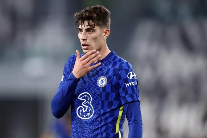 Kai Havertz of Chelsea Fc looks on during the Uefa Champions League Group H match between Juventus Fc and Chelsea Fc Tottenham – Chelsea, 12/1: Speltips & stream