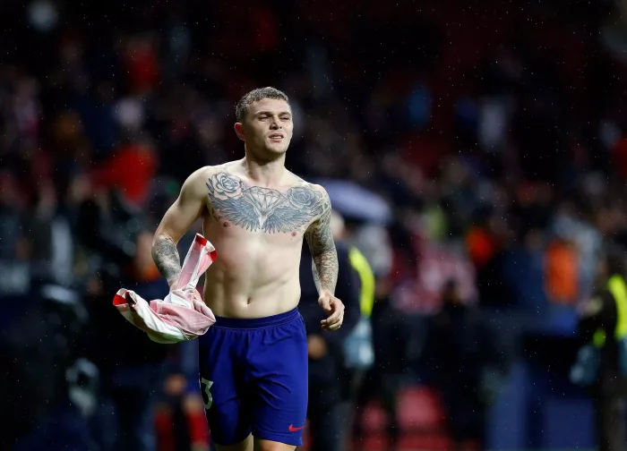 Madrid, Spain. 22nd Oct, 2019. Atletico de Madrid's Kieran Trippier seen in action during the UEFA Champions League match between Atletico de Madrid and Bayern 04 Leverkusen at the Wanda Metropolitano in Madrid.(Final score; Atletico de Madrid 1:0 Bayern Villarreal – Atletico Madrid, 9/1: Speltips & stream