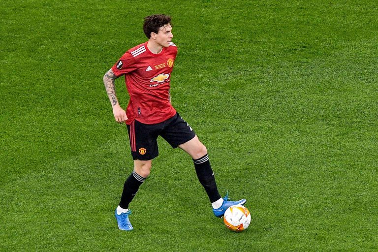 GDANSK, POLAND - MAY 26: Victor Lindelof of Manchester United during the UEFA Europa League Final match between Villarreal CF and Manchester United at Stadion Energa Gdansk on May 26, 2021 in Gdansk, Poland (Photo by Pablo Morano/Orange Pictures)