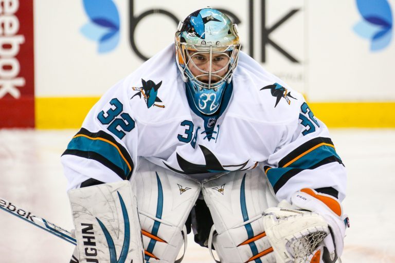 San Jose Sharks goalie Alex Stalock San Jose Sharks goalie Alex Stalock
