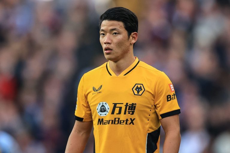 Hwang Hee-chan #26 of Wolverhampton Wanderers during the game Hwang Hee-chan #26 of Wolverhampton Wanderers during the game