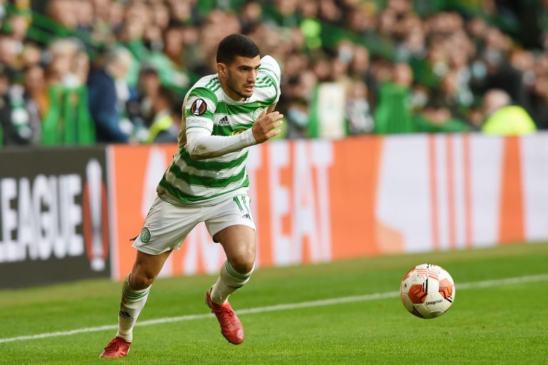 Glasgow, Scotland, 19th October 2021. Liel Abada of Celtic during the UEFA Europa League match at Celtic Park, Glasgow. Picture credit should read: Neil Hanna / Sportimage Glasgow, Scotland, 19th October 2021. Liel Abada of Celtic during the UEFA Europa League match at Celtic Park, Glasgow. Picture credit should read: Neil Hanna / Sportimage