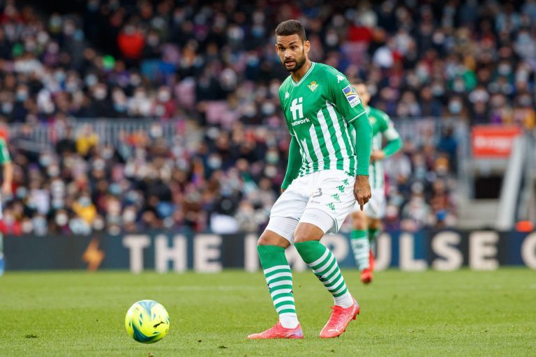 Willian Jose of Real Betis in action during the Liga match between FC Barcelona and Real Betis at Camp Nou in Barcelona, Spain.