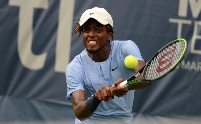 Washington, D.C, USA. 31st July, 2021. ELIAS YMER of Sweden in his first round qualifying match atr the Citi Open tennis tournament in Washington, DC (Credit Image: © Christopher Levy/ZUMA Press Wire)