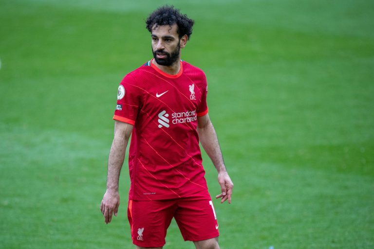 LIVERPOOL, ENGLAND - MAY 23: Mohamed Salah of Liverpool during the Premier League match between Liverpool and Crystal Palace at Anfield