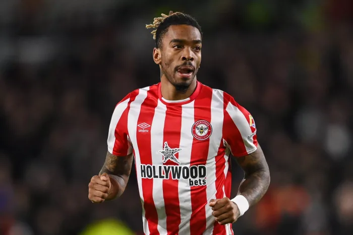 Ivan Toney #17 of Brentford during the game in, on 1/19/2022. (Photo by Craig Thomas/News Images/Sipa USA) Credit: Sipa USA/Alamy Live News palace brentford