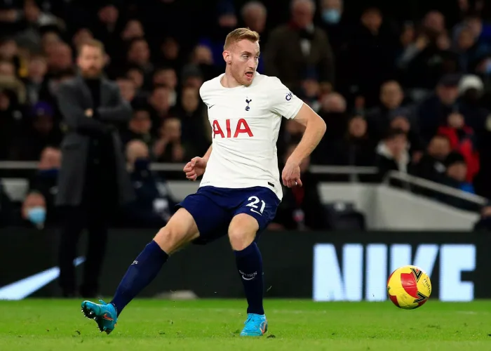 5th February 2022 : Tottenham Hotspur Stadium, Tottenham, London, England; FA Cup football, Tottenham versus Brighton and Hove Albion: Dejan Kulusevski of Tottenham Hotspur Brighton Tottenham speltips stream