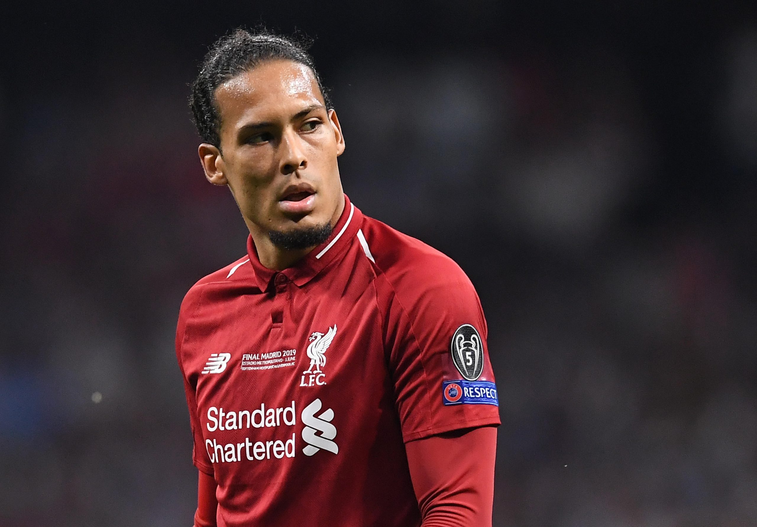 MADRID, SPAIN - JUNE 1, 2019: Virgil Van Dijk of Liverpool pictured during the 2018/19 UEFA Champions League Final between Tottenham Hotspur (England) and Liverpool FC (England) at Wanda Metropolitano. Nottingham Liverpool speltips stream