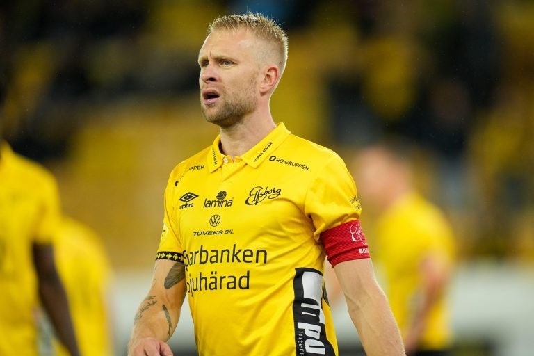 BORAS, SWEDEN - AUGUST 26: Johan Larsson of IF Elfsborg during the UEFA Conference League match between IF Elfsborg and Feyenoord at Boras Arena on August 26, 2021 in Boras, Sweden (Photo by Yannick Verhoeven/Orange Pictures)