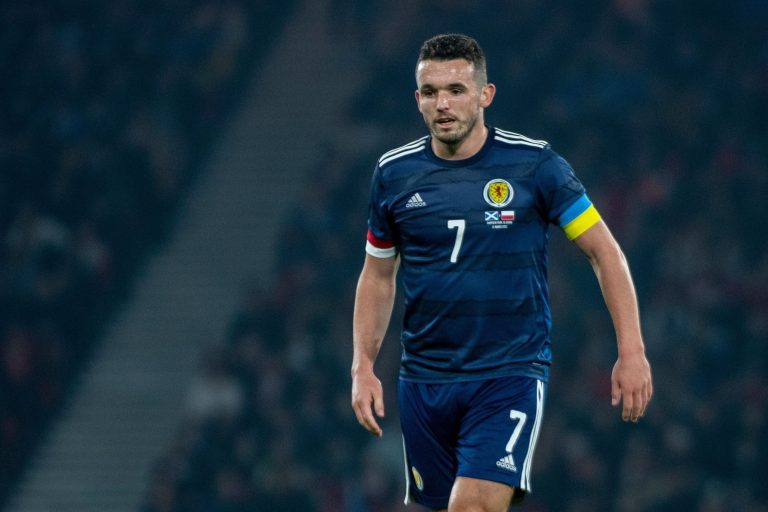 John McGinn of Scotland during the International Friendly Match between Scotland and Poland at Hampden Park in Glasgow, Scotland on March 24, 2022 (Photo by Andrew Surma/ Credit: Sipa USA/Alamy Live News