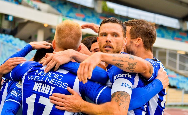 Goteborg goal during match in the Allsvenskan between Goteborg and Halmstad at Ullevi in Gothenburg on 12 September 2021