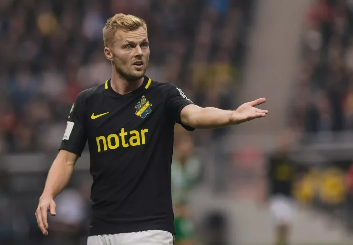 SOLNA, SWEDEN, SEPT 23, 2018: Derby between AIK and Hammarby in the swedish Allsvenskan. Both teams in top, AIK won with 1-0 Helsingborg AIK speltips stream