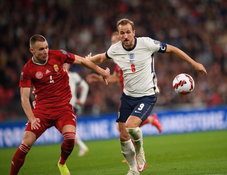 England v Hungary - FIFA World Cup 2022 - European Qualifying - Group I - Wembley StadiumEngland's Harry Kane during the match at Wembley Stadium.Picture Credit : © Mark Pain / Alamy Live News
