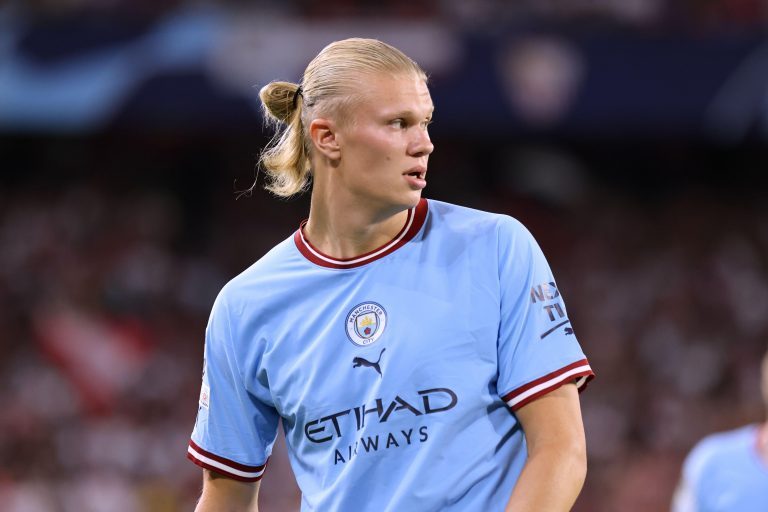 Seville, Seville, Spain. 6th Sep, 2022. Erling Haaland of Manchester City during the UEFA Champions League Group G stage match between Sevilla FC and Manchester City at Ramon Sanchez Pizjuan on September 06, 2022 in Seville, Spain. (Credit Image: © Jose L