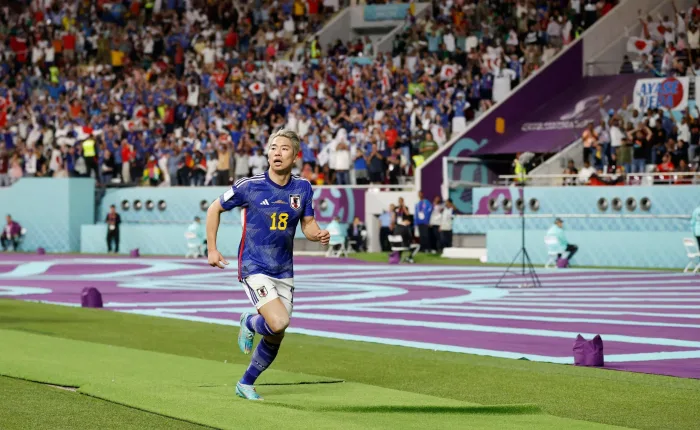 Al Rayyan, Qatar. 23rd Nov, 2022. Asano Takuma (JPN) Football/Soccer : FIFA World Cup Qatar 2022 Group E match between Germany 1-2 Japan at Khalifa International Stadium in Al Rayyan, Qatar . Credit: AFLO/Alamy Live News