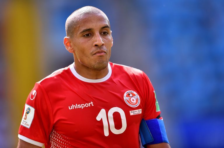MOSCOW, RUSSIA - JUNE 23: Wahbi Khazri of Tunisia looks on during the 2018 FIFA World Cup Russia group G match between Belgium and Tunisia at Spartak Stadium on June 23, 2018 in Moscow, Russia. (Photo by Lukasz Laskowski/PressFocus/MB Media) MOSCOW, RUSSIA - JUNE 23: Wahbi Khazri of Tunisia looks on during the 2018 FIFA World Cup Russia group G match between Belgium and Tunisia at Spartak Stadium on June 23, 2018 in Moscow, Russia. (Photo by Lukasz Laskowski/PressFocus/MB Media)