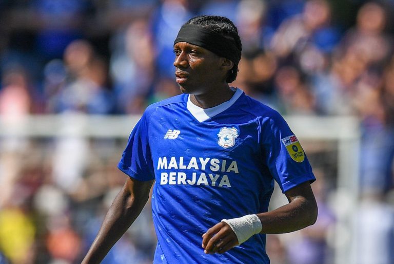 Cardiff, UK. 27th Aug, 2022. Jaden Philogene-Bidace #25 of Cardiff City during the game in Cardiff, United Kingdom on 8/27/2022. (Photo by Mike Jones/News Images/Sipa USA) Credit: Sipa USA/Alamy Live News