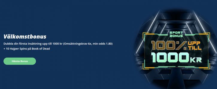 Hajper får ny välkomstbonus – Få 100% upp till 1000 kr Hajper får ny välkomstbonus – Få 100% upp till 1000 kr