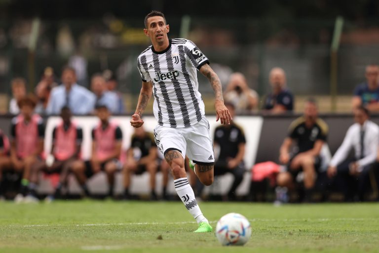 Villar Perosa, Italy, 4th August 2022. Angel Di Maria of Juventus during the Pre Season Friendly match at Campo Comunale Gaetano Scirea, Perosa. Picture credit should read: Jonathan Moscrop / Sportimage