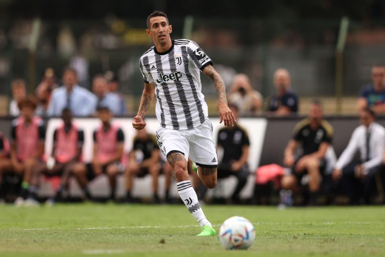 Villar Perosa, Italy, 4th August 2022. Angel Di Maria of Juventus during the Pre Season Friendly match at Campo Comunale Gaetano Scirea, Perosa. Picture credit should read: Jonathan Moscrop / Sportimage Villar Perosa, Italy, 4th August 2022. Angel Di Maria of Juventus during the Pre Season Friendly match at Campo Comunale Gaetano Scirea, Perosa. Picture credit should read: Jonathan Moscrop / Sportimage