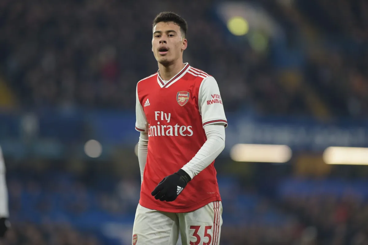 London, UK. 21st Jan, 2020. Gabriel Martinelli of Arsenal during the Chelsea vs Arsenal Premier League match at Stamford Bridge London 21st November 2020-EDITORIAL USE ONLY No use with unauthorised audio, video, data, fixture lists (outside the EU), club/ stryktipset 20 maj