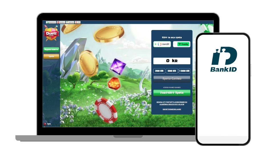 Duelz casino login med BankID
