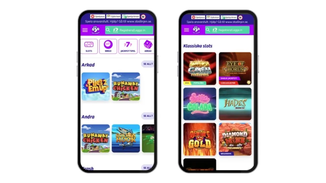 PlayOJO casinospel i mobilen