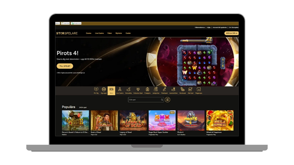 Spelutbud hos Storspelare Casino