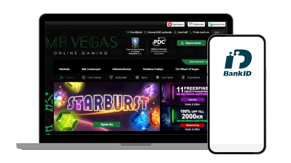 Mr Vegas casino login BankID