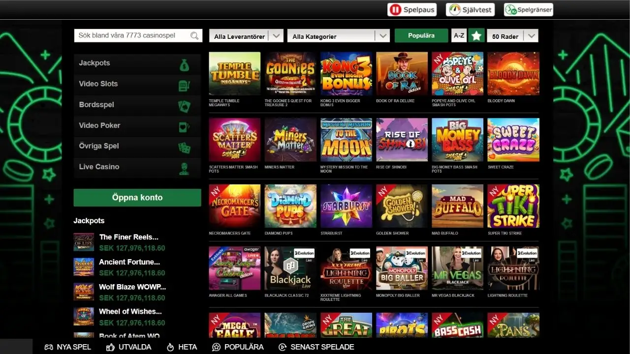 Mr Vegas casino spellobby