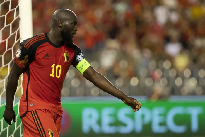 Solna, Sweden. 17th June, 2023. Belgium's Romelu Lukaku pictured during a soccer game between Belgian national team Red Devils and Austria, Saturday 17 June 2023 in Brussels, the second (out of 8) qualification match for the Euro 2024 European Championshi