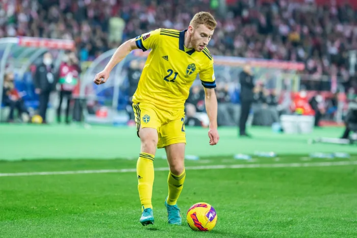 Chorzow, Poland. 29th Mar, 2022. Dejan Kulusevski of Sweden seen in action during the 2022 FIFA World Cup Qualifier knockout round play-off match between Poland and Sweden at Silesian Stadium in Chorzow, Poland. (Credit Image: © Mikolaj Barbanell/SOPA Ima belgien sverige speltips odds