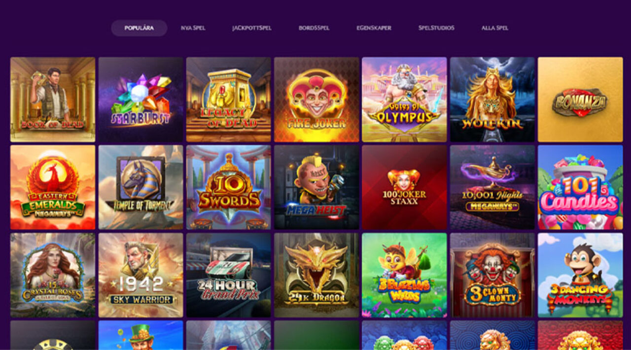 Frank Fred Casino spellobby med slots
