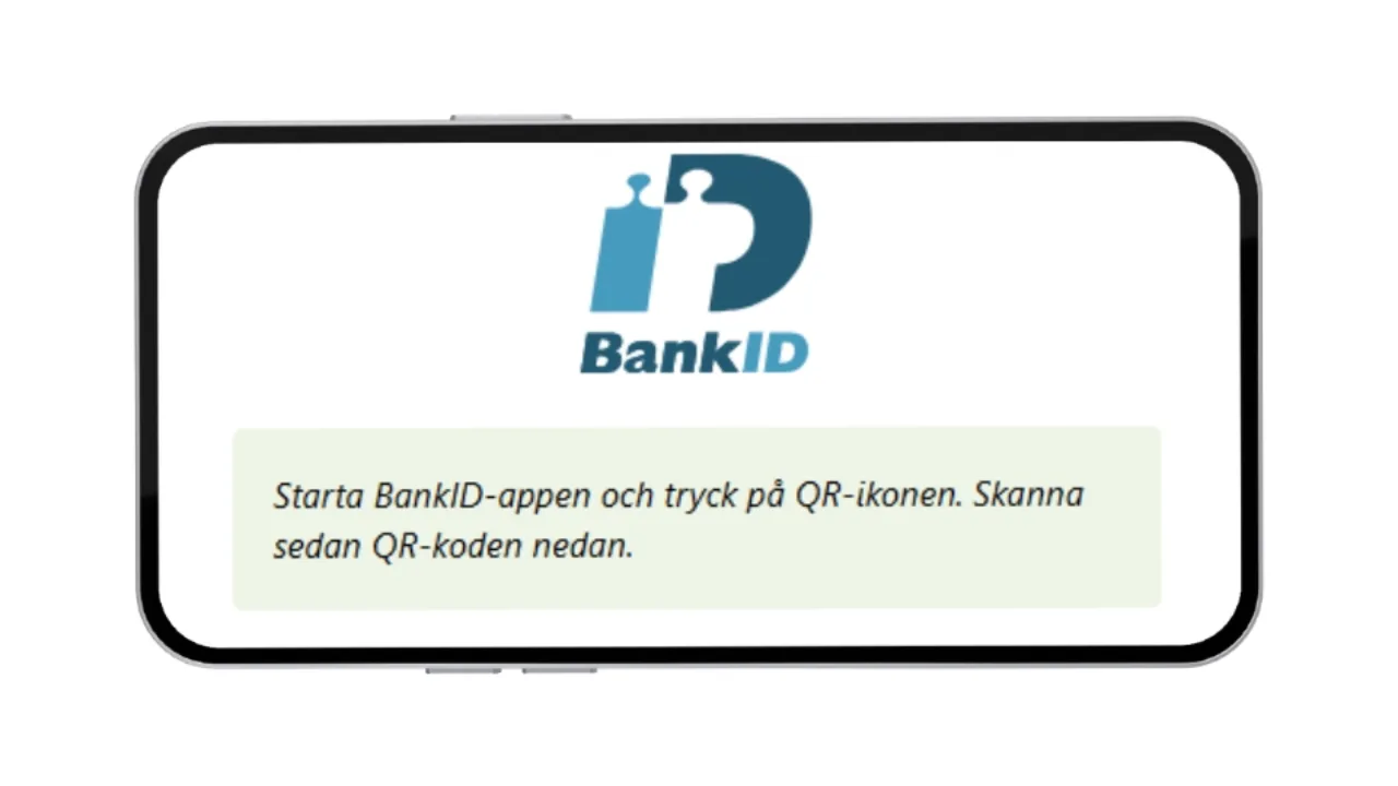 Inloggning hos Lottoland med BankID.