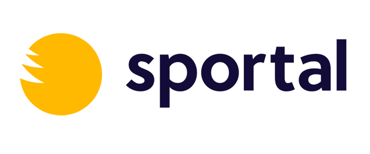 Sportals logga med vit bakgrund