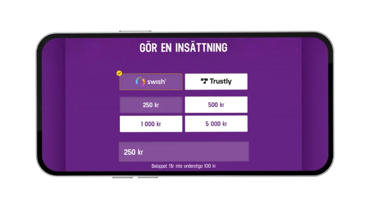 Insättning på Lucky Casino