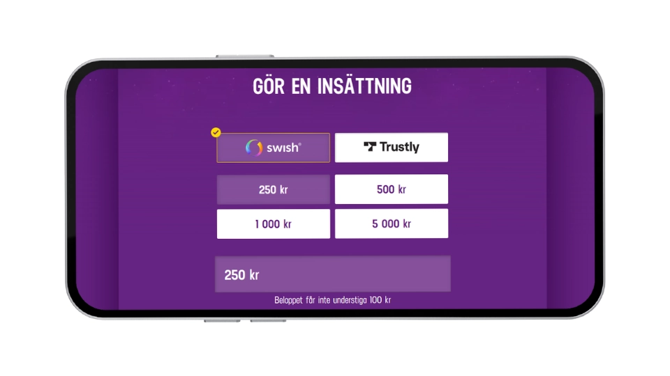 Insättning på Lucky Casino