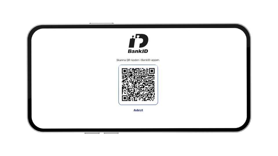 BankID-inloggning med QR-kod hos Otto Casino för snabb registrering.
