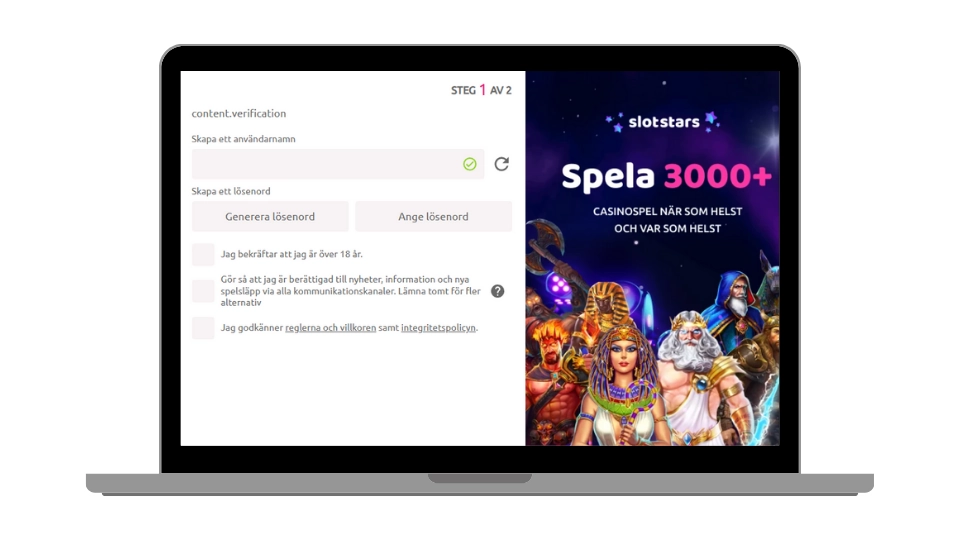 Slotstars casino registrering