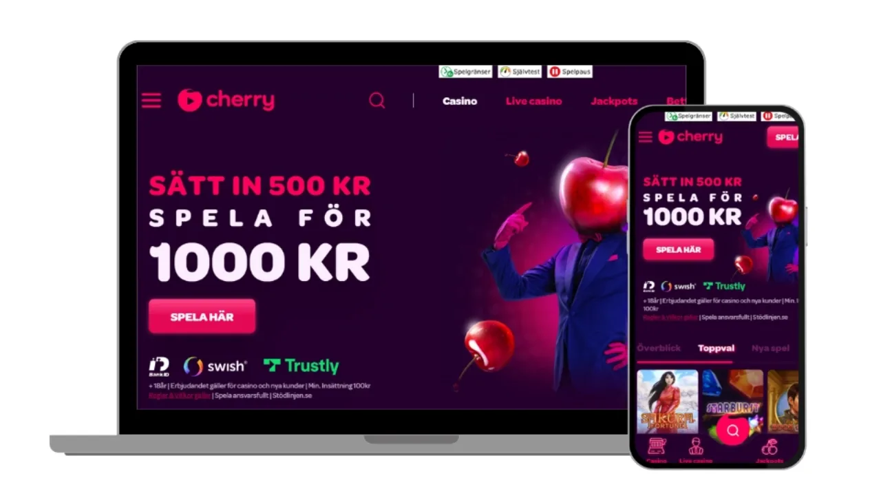 Cherry Casino hemsida