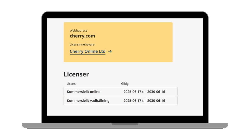 Cherry Casino licens