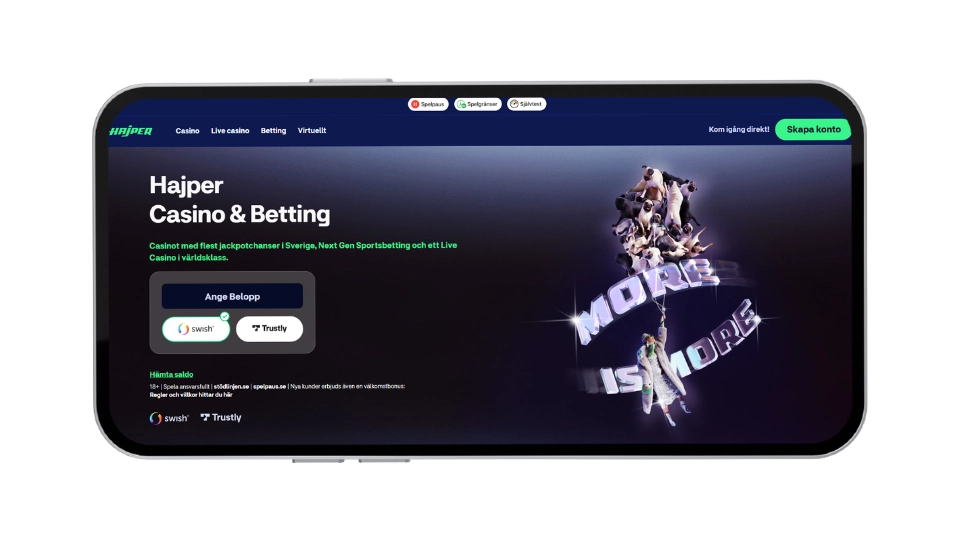 Hajper Casino & Betting: Sajt med jackpotchanser, sportsbetting och Live Casino i världsklass.
