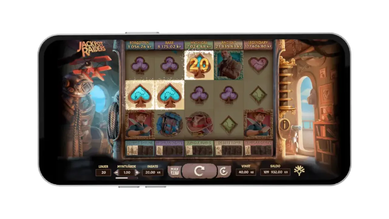 Jackpot Raiders speltest hos Lodur casino