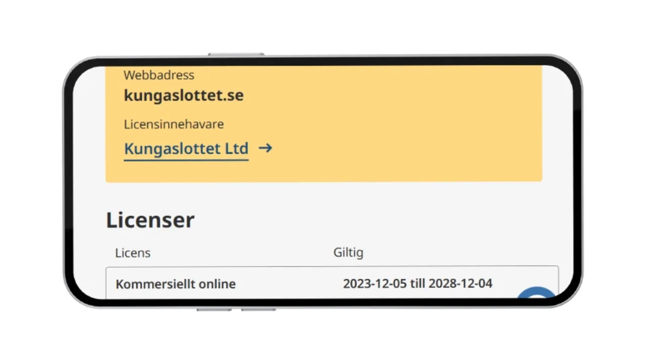 Kungaslottet licens