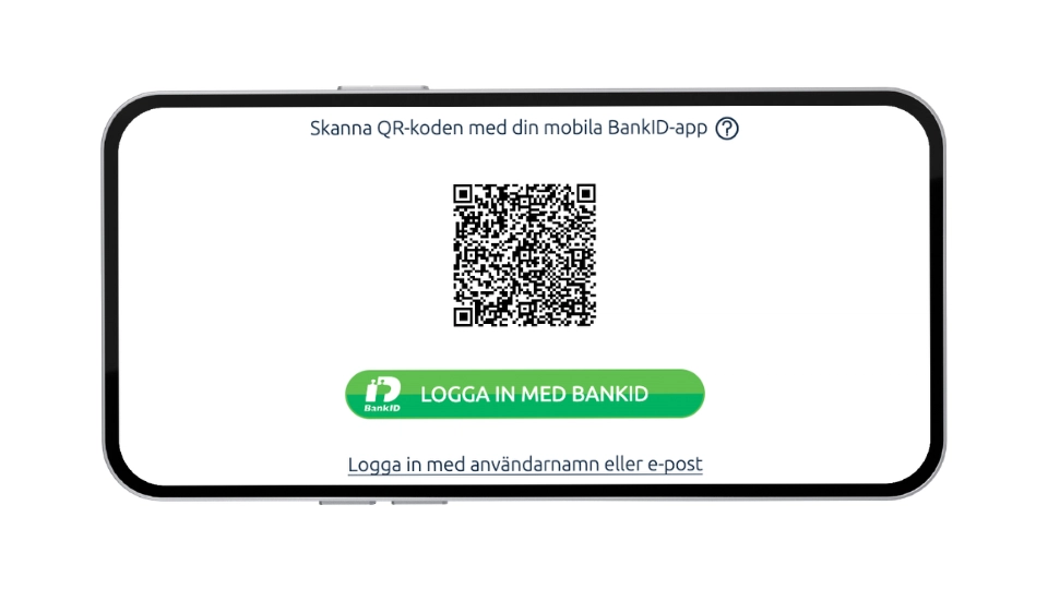 Inloggning med BankID på LuckyMe Slots.